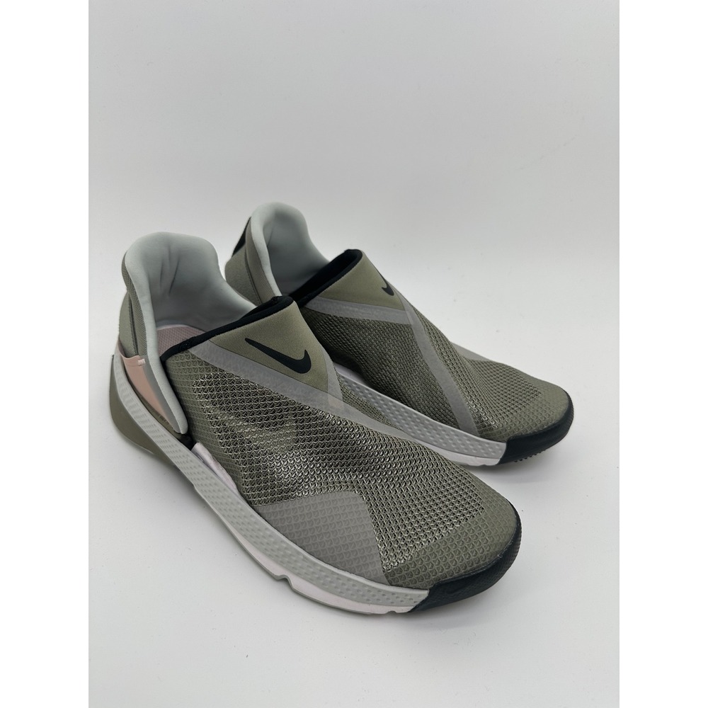 Nike Go FlyEase Sea Glass Olive Grey Hands Free Sneakers CW5883-300‎ Mens 7.5
